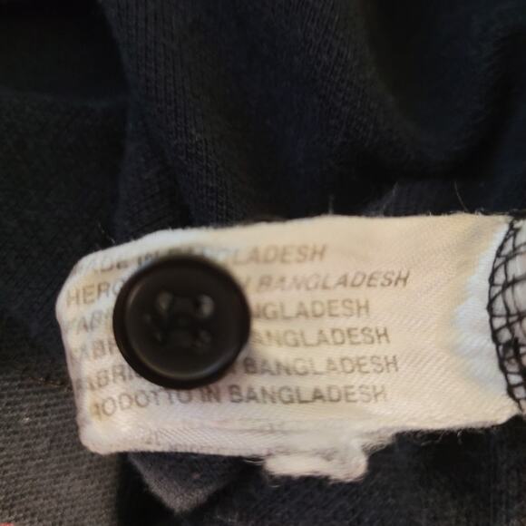 Vintage Y2K Queen Mary 2 Transatlantic Polo Men's XL Navy Blue Cotton Travel - Picture 10 of 11